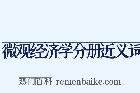 微观经济学分册近义词是什么意思的图片